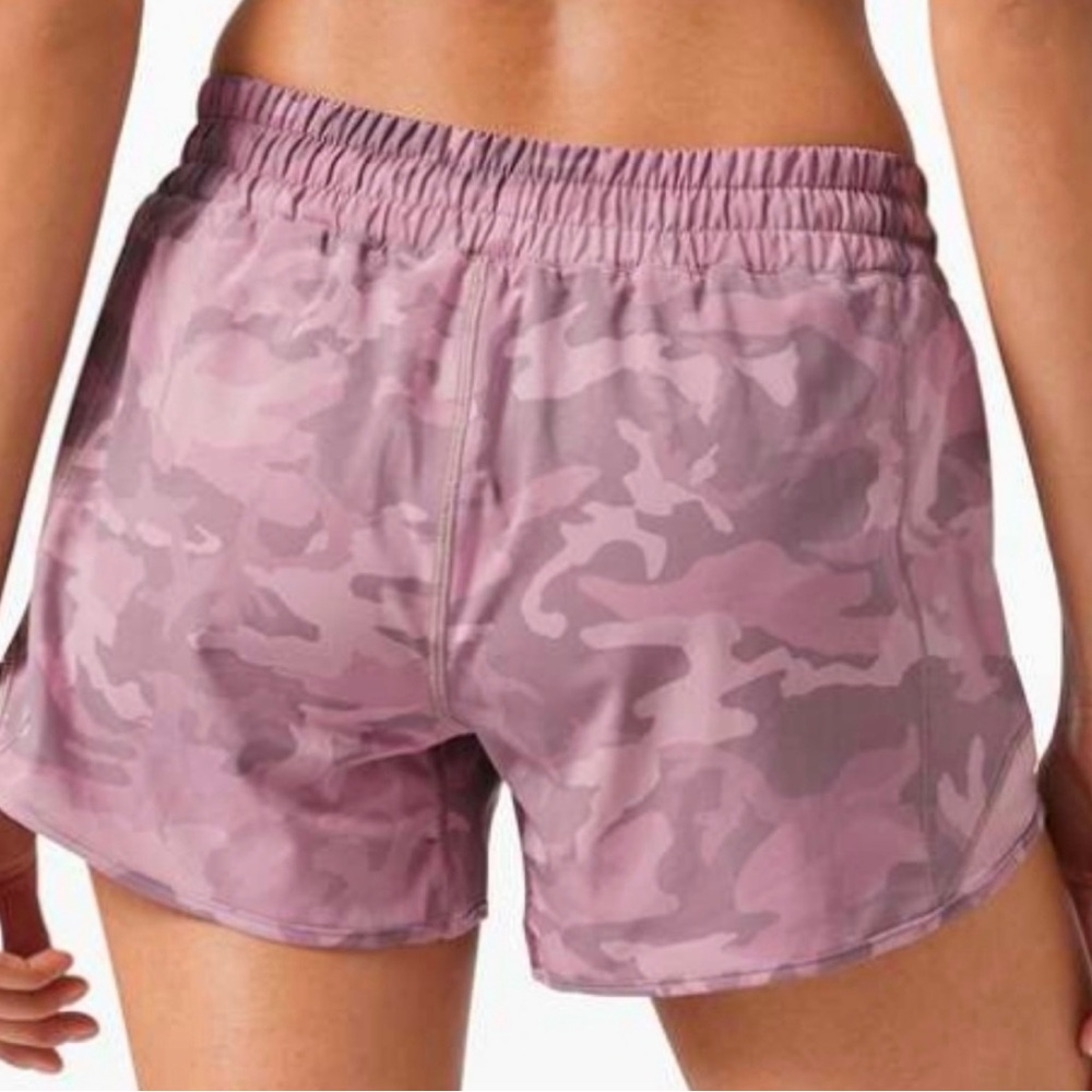 Lululemon Hotty Hot Low Rise short in purple camo